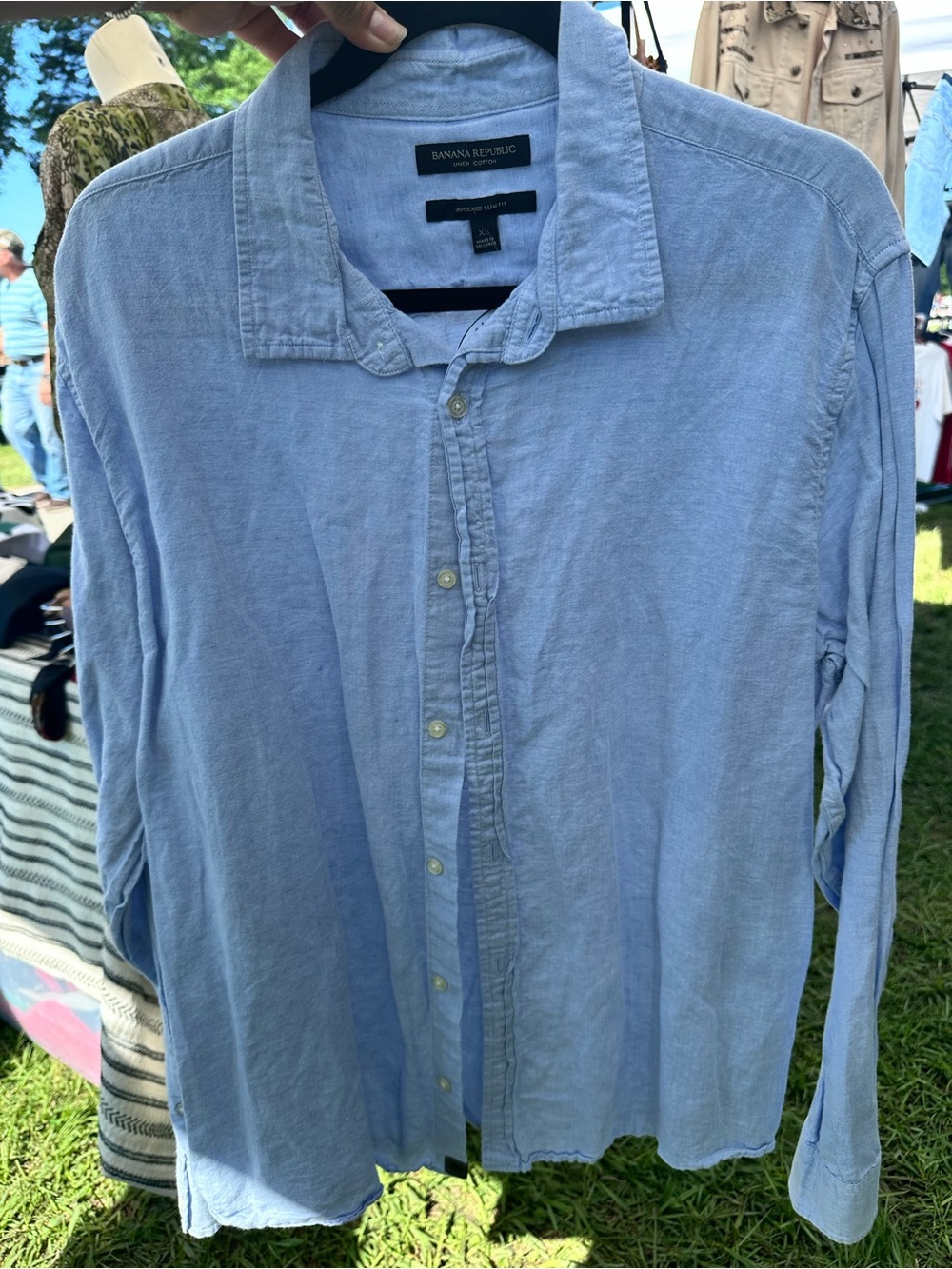 Banana Republic Light Blue Long-Sleeve Button-Down Shirt
